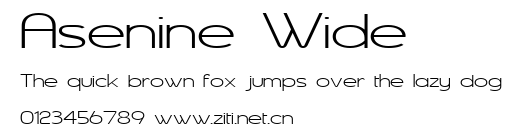 Asenine Wide.ttf字體轉換器圖片