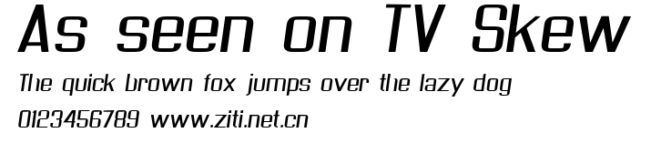As seen on TV Skew.ttf字體轉換器圖片