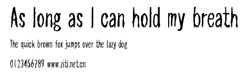 As long as I can hold my breath.ttf字體轉換器圖片