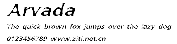 Arvada.ttf字體轉換器圖片