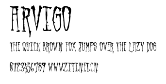 Arvigo.ttf字體轉換器圖片