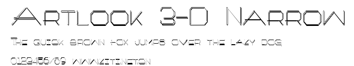 Artlook 3-D Narrow.ttf字體轉換器圖片