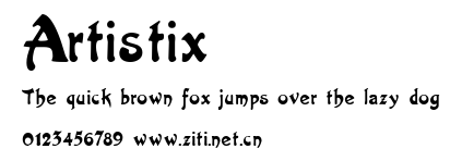 Artistix.ttf字體轉換器圖片