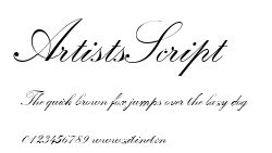 ArtistsScript.ttf字體轉換器圖片