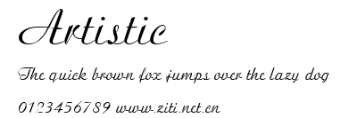Artistic.ttf字體轉換器圖片