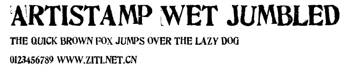 Artistamp Wet Jumbled.ttf字體轉換器圖片