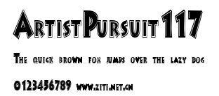 ArtistPursuit117.ttf字體轉換器圖片