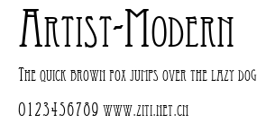 Artist-Modern.ttf字體轉換器圖片