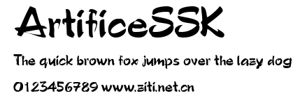 ArtificeSSK.ttf字體轉換器圖片