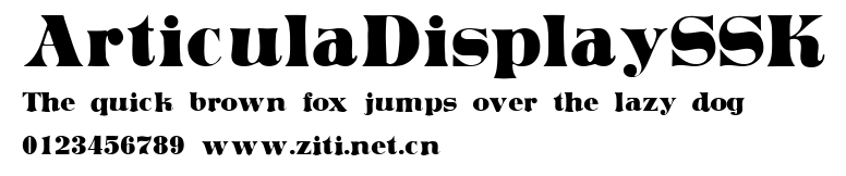 ArticulaDisplaySSK.ttf字體轉換器圖片