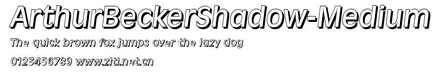 ArthurBeckerShadow-Medium.ttf字體轉換器圖片