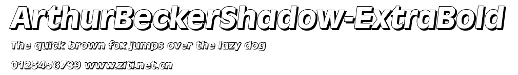 ArthurBeckerShadow-ExtraBold.ttf字體轉換器圖片