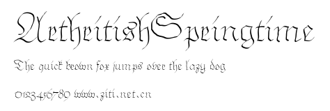 ArthritishSpringtime.ttf字體轉換器圖片