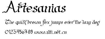 Artesanias.ttf字體轉換器圖片