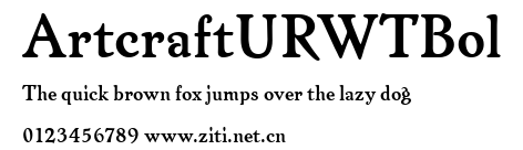 ArtcraftURWTBol.ttf字體轉換器圖片