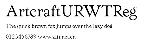 ArtcraftURWTReg.ttf字體轉換器圖片