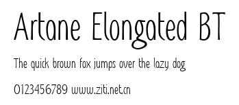 Artane Elongated BT.ttf字體轉換器圖片