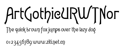 ArtGothicURWTNor.ttf字體轉換器圖片