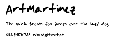 ArtMartinez.ttf字體轉換器圖片
