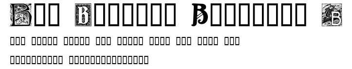 Art Nouveau Initials B.ttf字體轉換器圖片