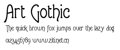 Art Gothic.ttf字體轉換器圖片