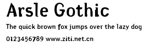 Arsle Gothic.ttf字體轉換器圖片