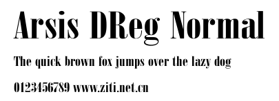 Arsis DReg Normal.ttf字體轉換器圖片