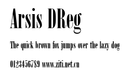 Arsis DReg.ttf字體轉換器圖片