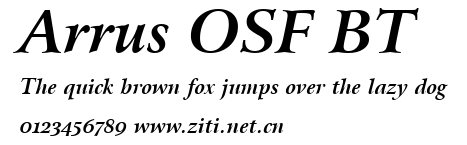 Arrus OSF BT.ttf字體轉換器圖片