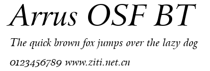 Arrus OSF BT.ttf字體轉換器圖片