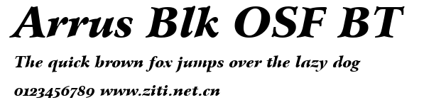 Arrus Blk OSF BT.ttf字體轉換器圖片