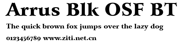 Arrus Blk OSF BT.ttf字體轉換器圖片