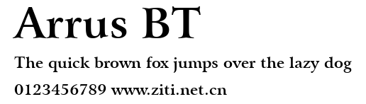 Arrus BT.ttf字體轉換器圖片