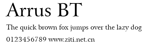 Arrus BT.ttf字體轉換器圖片