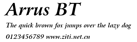 Arrus BT.ttf字體轉換器圖片
