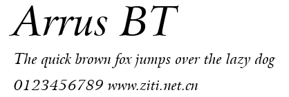 Arrus BT.ttf字體轉換器圖片