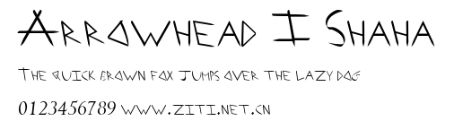 Arrowhead I Shaha.ttf字體轉換器圖片