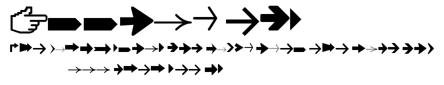 Arrows tfb.ttf字體轉換器圖片