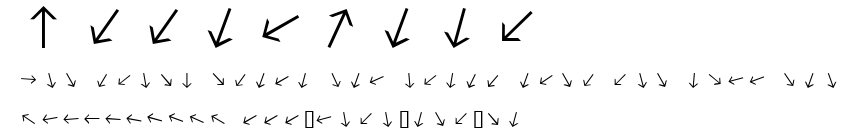 ArrowFont.ttf字體轉換器圖片