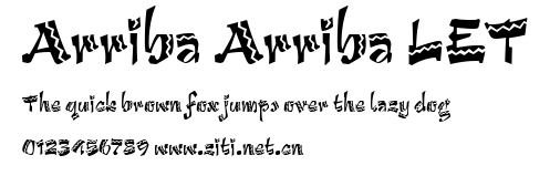 Arriba Arriba LET.ttf字體轉換器圖片
