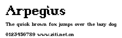 Arpegius.ttf字體轉換器圖片