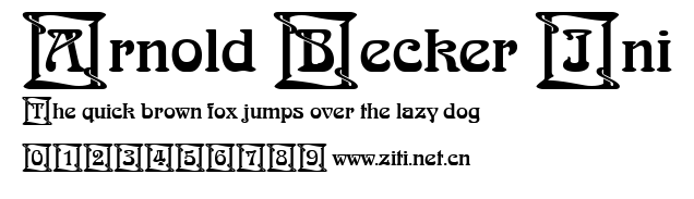 Arnold Becker Ini.ttf字體轉換器圖片