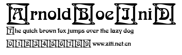 ArnoldBoeIniD.ttf字體轉換器圖片