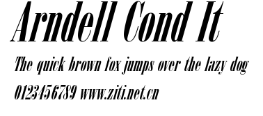 Arndell Cond It.ttf字體轉換器圖片