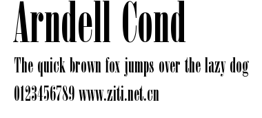Arndell Cond.ttf字體轉換器圖片