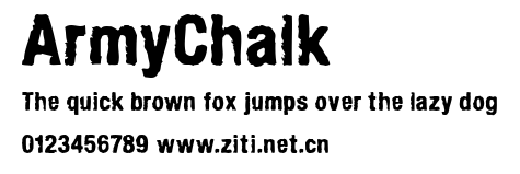 ArmyChalk.ttf字體轉換器圖片