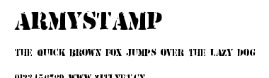 ArmyStamp.ttf字體轉換器圖片