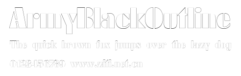 ArmyBlackOutline.ttf字體轉換器圖片