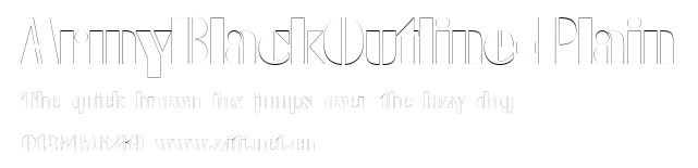 ArmyBlackOutline-Plain.ttf字體轉換器圖片