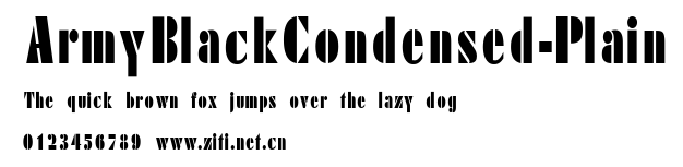 ArmyBlackCondensed-Plain.ttf字體轉換器圖片